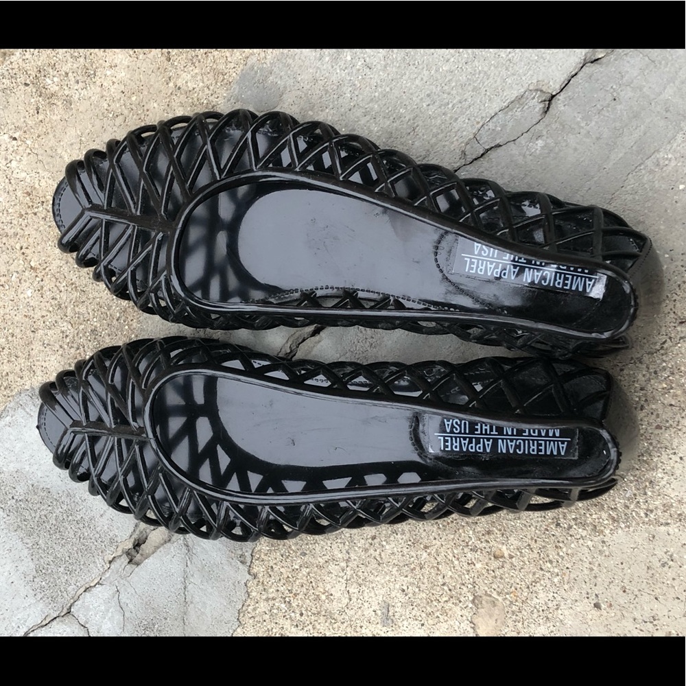 American Apparel Lattice Jelly Flats